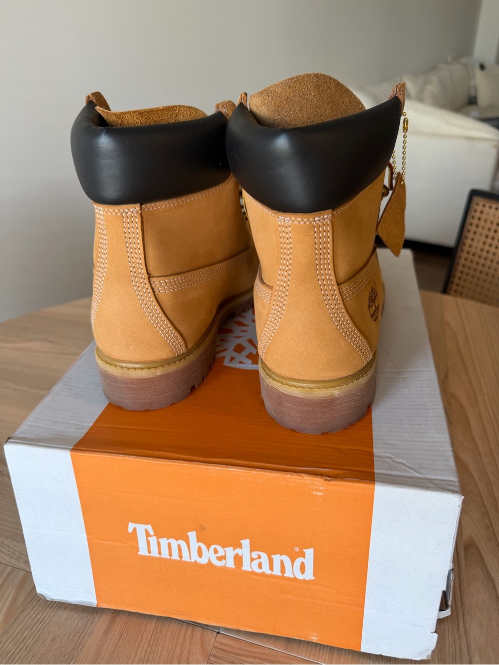 Timberland Men's Wheat Nubuck Lace-Up Work Boots - Picture 3 of 6